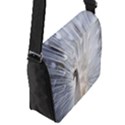 White Peacock Bird Flap Closure Messenger Bag (S) View2