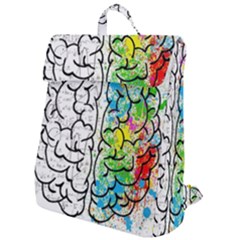 Brain Mind Psychology Idea Drawing Short Overalls Flap Top Backpack