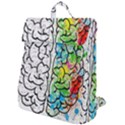 Brain Mind Psychology Idea Drawing Short Overalls Flap Top Backpack View1