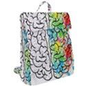 Brain Mind Psychology Idea Drawing Short Overalls Flap Top Backpack View2