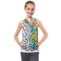 Brain Mind Psychology Idea Drawing Short Overalls Kids  Sleeveless Hoodie View1