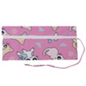 Cute Animal Little Cat Seamless Pattern Roll Up Canvas Pencil Holder (S) View2