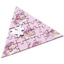 Unicorn Clouds Colorful Cute Pattern Sleepy Wooden Puzzle Triangle View3