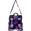 Owl Pattern Background Crossbody Backpack View3