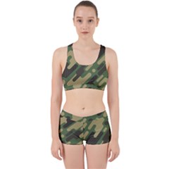 Camouflage Pattern Background Work It Out Gym Set