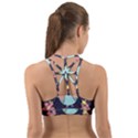 Owl Stars Pattern Background Back Web Sports Bra View2