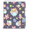 Owl Stars Pattern Background 8  x 10  Softcover Notebook View2