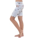 Golden-snowflake Kids  Lightweight Velour Cropped Yoga Leggings View2