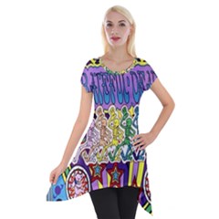 Grateful Dead Short Sleeve Side Drop Tunic