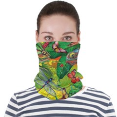 The Chameleon Colorful Mushroom Jungle Flower Insect Summer Dragonfly Face Seamless Bandana (adult)