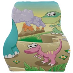 Kids Mural Cartoon Dinosaur Car Seat Velour Cushion 