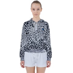 Leopard In Art, Animal, Graphic, Illusion Women s Tie Up Sweat