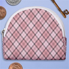 Pink Burberry, Abstract Horseshoe Style Canvas Pouch
