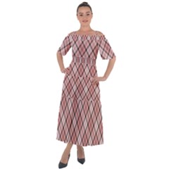Pink Burberry, Abstract Shoulder Straps Boho Maxi Dress 