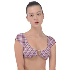 Pink Burberry, Abstract Cap Sleeve Ring Bikini Top