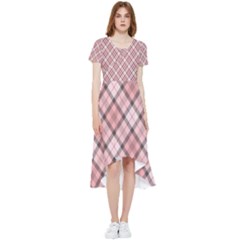 Pink Burberry, Abstract High Low Boho Dress