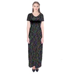 Amoled Noise, Short Sleeve Maxi Dress