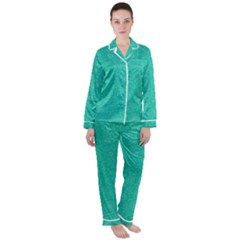 Background, Doodle, Pattern, Women s Long Sleeve Satin Pajamas Set	