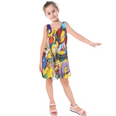 The Simpsons, Cartoon, Crazy, Dope Kids  Sleeveless Dress