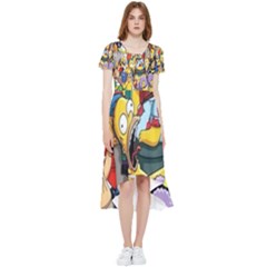 The Simpsons, Cartoon, Crazy, Dope High Low Boho Dress