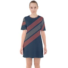 Abstract, Cool, Dark New, Pattern, Race Sixties Short Sleeve Mini Dress