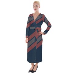 Abstract, Cool, Dark New, Pattern, Race Velvet Maxi Wrap Dress