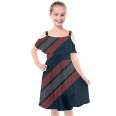 Abstract, Cool, Dark New, Pattern, Race Kids  Cut Out Shoulders Chiffon Dress