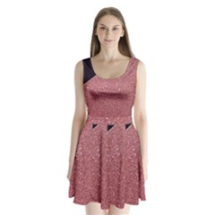 Abstract, Edge Style, Pink, Purple, Split Back Mini Dress 