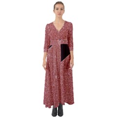 Abstract, Edge Style, Pink, Purple, Button Up Boho Maxi Dress