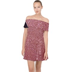 Abstract, Edge Style, Pink, Purple, Off Shoulder Chiffon Dress