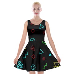 Black, Dark, Galaxy Velvet Skater Dress
