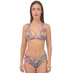 Pattern , Comic, Art, Supreme, Designs Double Strap Halter Bikini Set