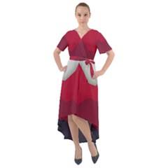 Minimalistic Colours, Minimal Colours, Pattern, Stoche Front Wrap High Low Dress