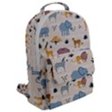 Wild Animals Seamless Pattern Flap Pocket Backpack (Large) View2