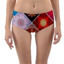 Mandala Pattern Reversible Mid-Waist Bikini Bottoms View1