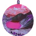 Late Night Feelings Aesthetic Clouds Color Manipulation Landscape Mountain Nature Surrealism Psicode Round Trivet View2
