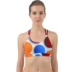 Abstract Dots Colorful Back Web Sports Bra