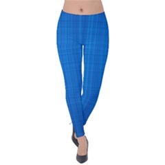 Blue Abstract, Background Pattern, Texture Velvet Leggings