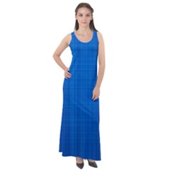 Blue Abstract, Background Pattern, Texture Sleeveless Velour Maxi Dress