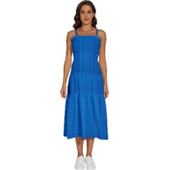 Blue Abstract, Background Pattern, Texture Sleeveless Shoulder Straps Boho Dress