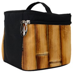 Brown Bamboo Texture  Make Up Travel Bag (big)