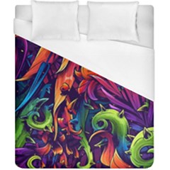 Colorful Floral Patterns, Abstract Floral Background Duvet Cover (california King Size)