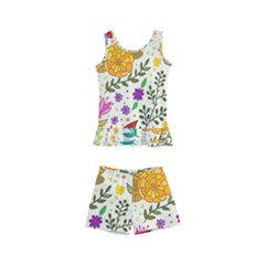 Colorful Flowers Pattern, Abstract Patterns, Floral Patterns Kids  Boyleg Swimsuit