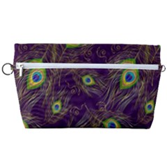 Feathers, Peacock, Patterns, Colorful Handbag Organizer