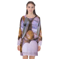 Hearts Of Stone, Full Love, Rock Long Sleeve Chiffon Shift Dress 