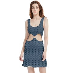 Kanagawa, Hokusai, Japanese Art, Velour Cutout Dress