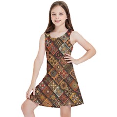 Pattern, Abstract, Texture, Mandala Kids  Lightweight Sleeveless Dress