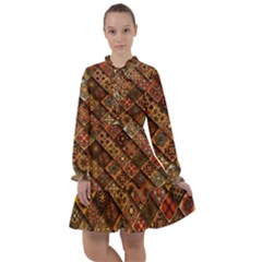 Pattern, Abstract, Texture, Mandala All Frills Chiffon Dress