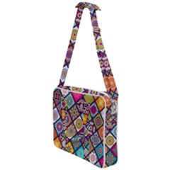 Pattern, Colorful, Floral, Patter, Texture, Tiles Cross Body Office Bag