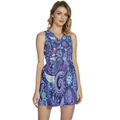 Patterns, Doodles, Pattern, Colorful, Textu Sleeveless High Waist Mini Dress